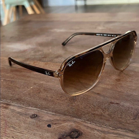 Ray-Ban Bill 56mm Gradient Square Sunglasses in Transparent Brown - Picture 9 of 10
